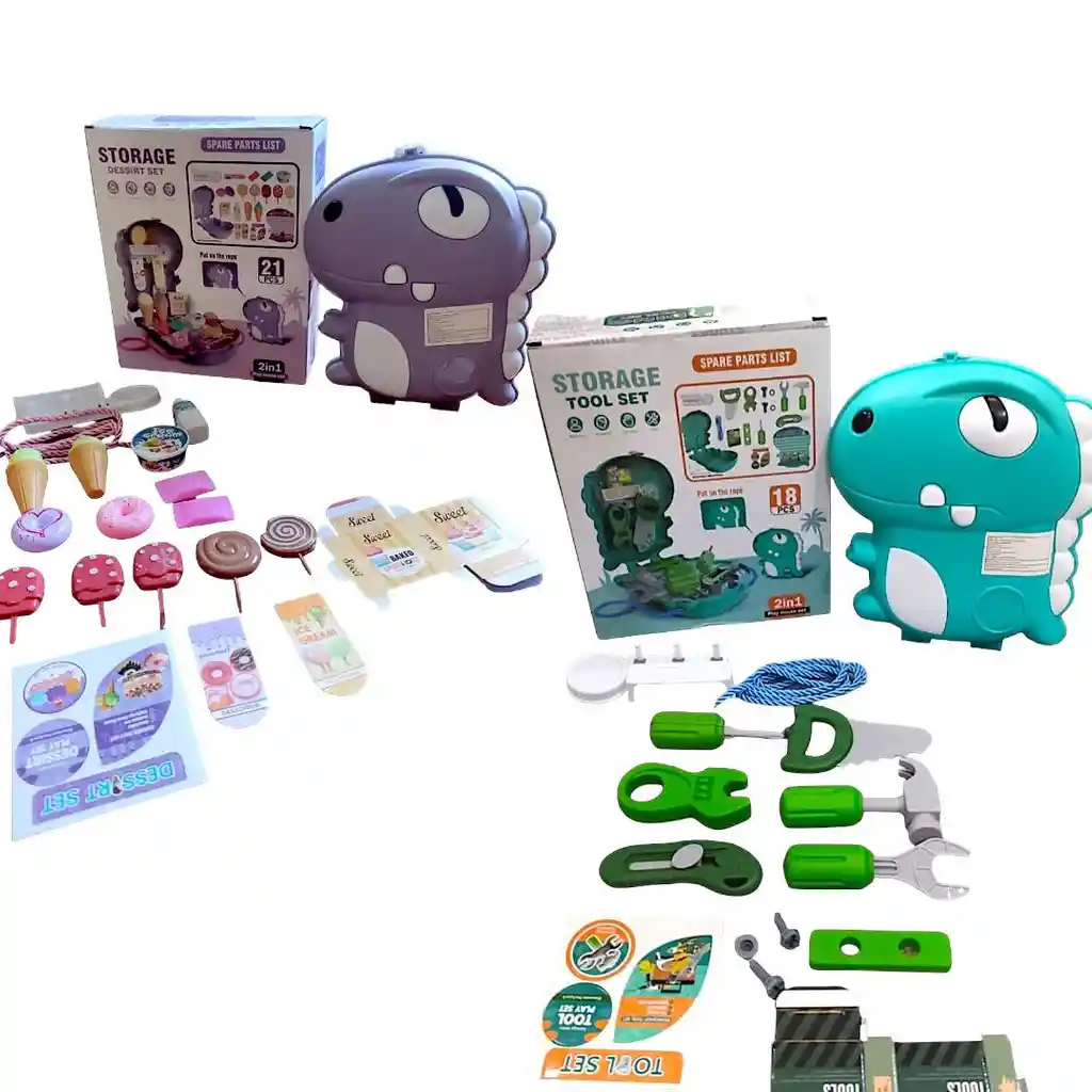 Maleta Dinosaurio Herramientas O Helados