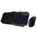 Combo Teclado Y Mouse Gamer Msi Forge Gk100 Ls Rgb Negro