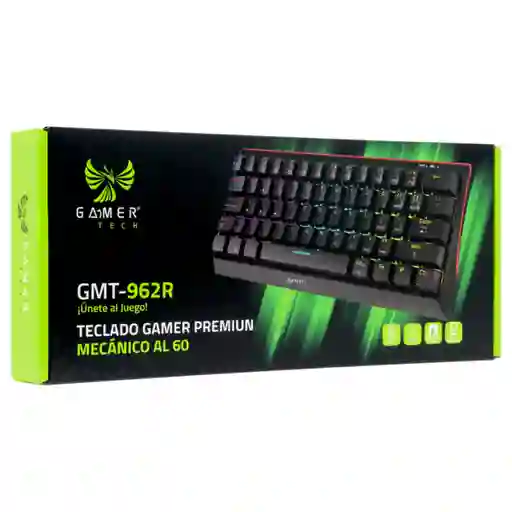 Teclado Gaming 60% Gmt-962r Swich Rojo