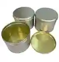 Tarros De Hojalata Plateado 10 Cmsx 8 Cms Altura, Tarros Metálicos