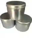 Tarros De Hojalata Plateado 10 Cmsx 8 Cms Altura, Tarros Metálicos