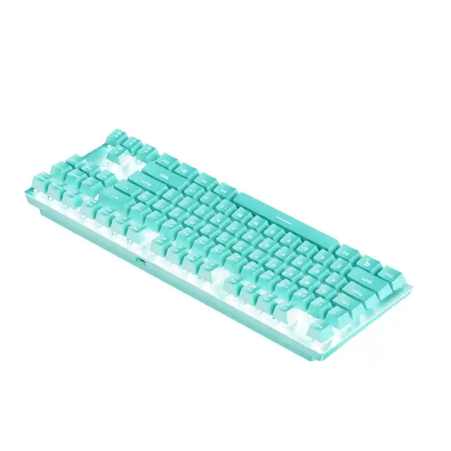 Teclado Gamer Mecanico Maxfit87 Mk856 Verde Menta