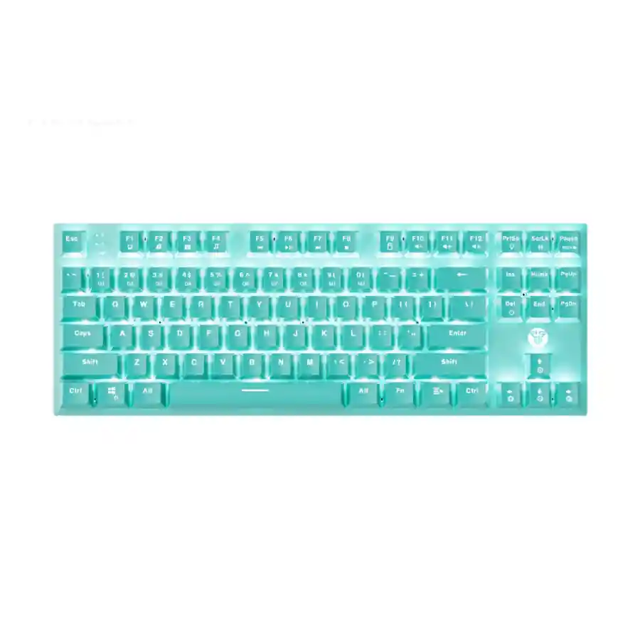 Teclado Gamer Mecanico Maxfit87 Mk856 Verde Menta