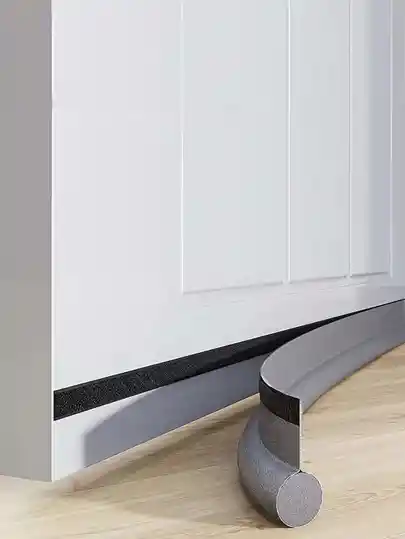 Cubre Puertas Autoadhesivo | Tapon Puerta Burlete Sello Insectos Polvo *gris*