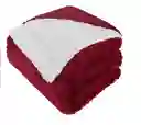 Cobija Ovejera Acanalada Doble/queen 190x210 Cm Vino Tinto