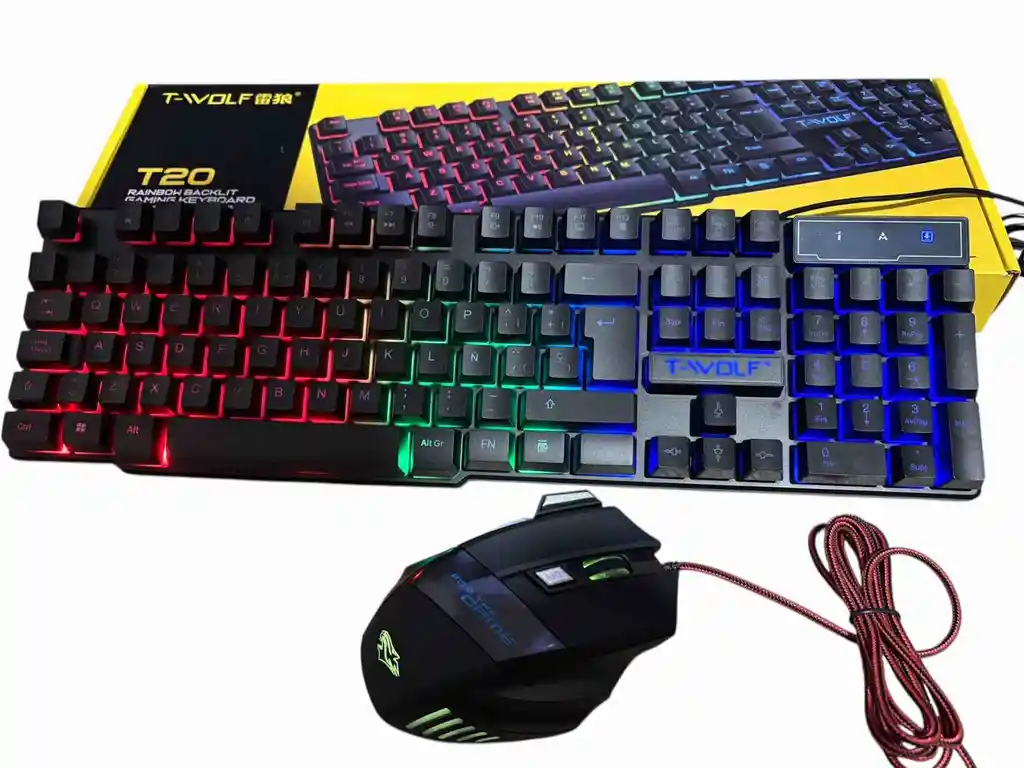 Combo Gamer Teclado + Mouse 7 Botones Retroiluminado