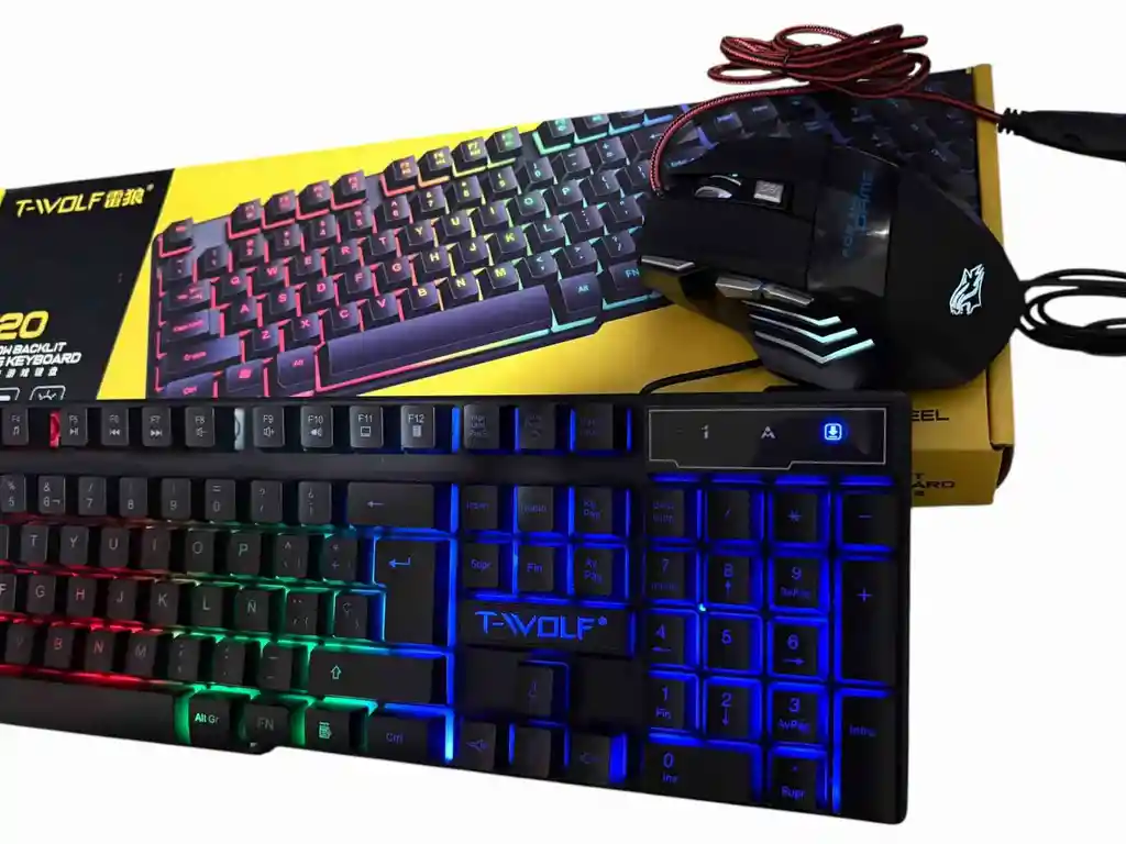 Combo Gamer Teclado + Mouse 7 Botones Retroiluminado