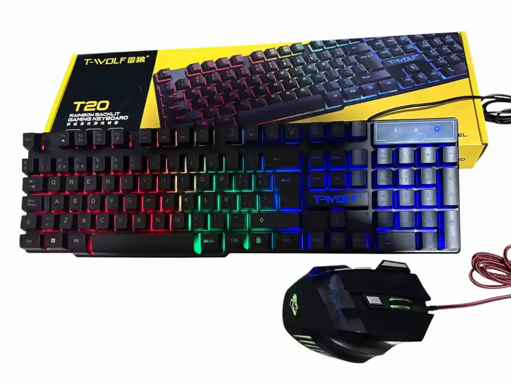 Combo Gamer Teclado + Mouse 7 Botones Retroiluminado