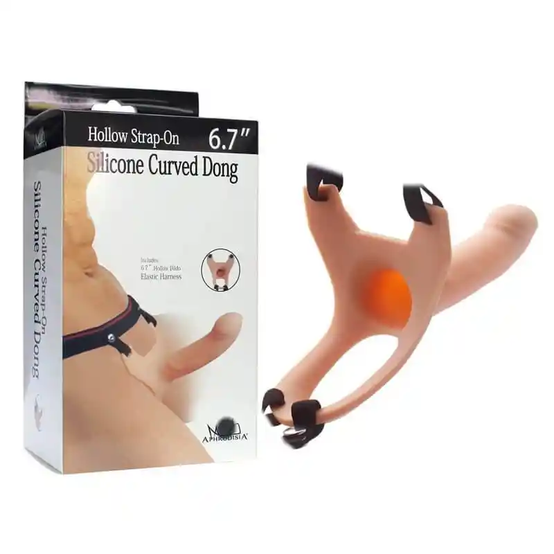 Arnés Strap On Tipo Funda 6.7" Aphrodisia Piel