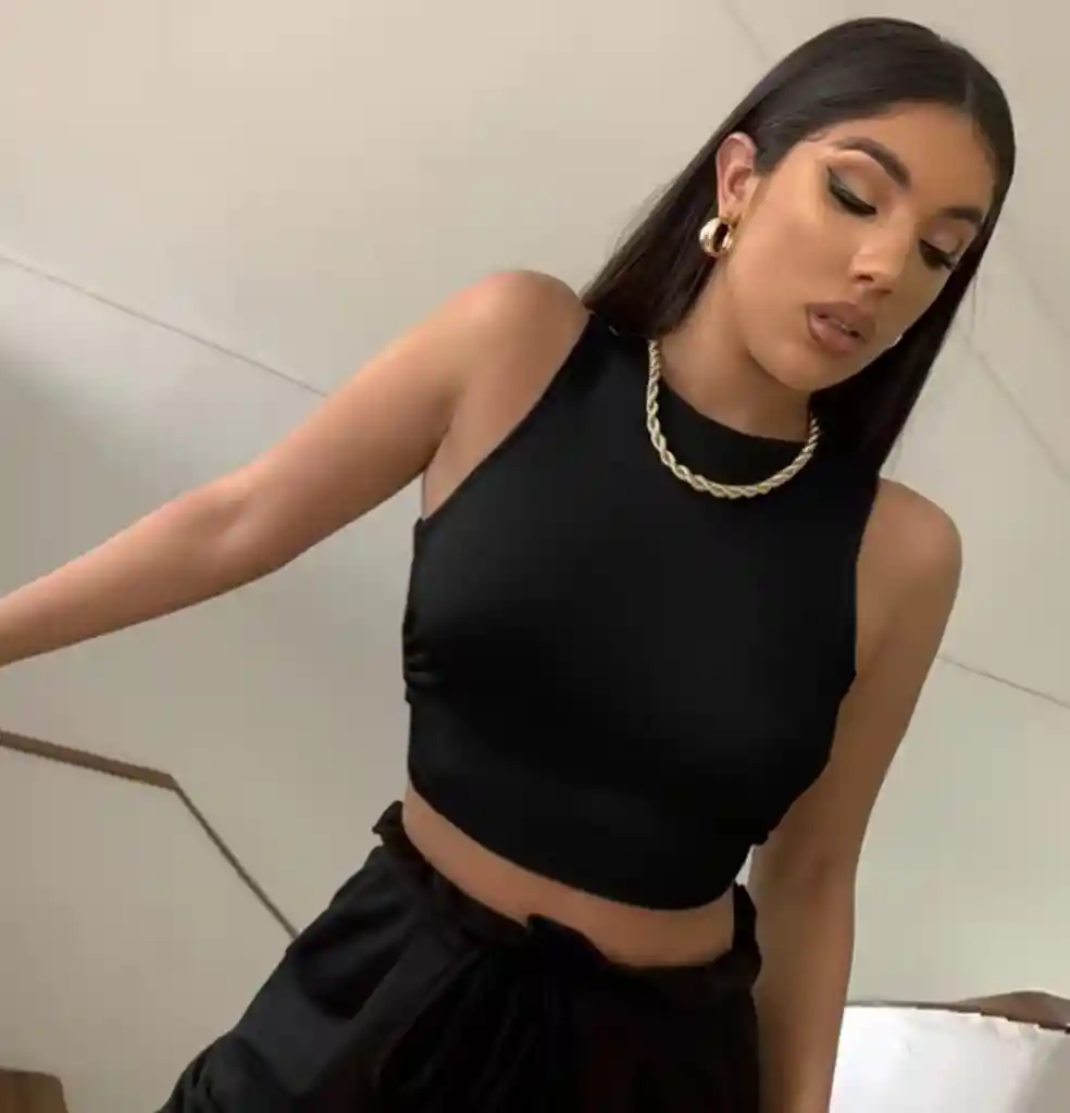 Crop Top Dior Negro