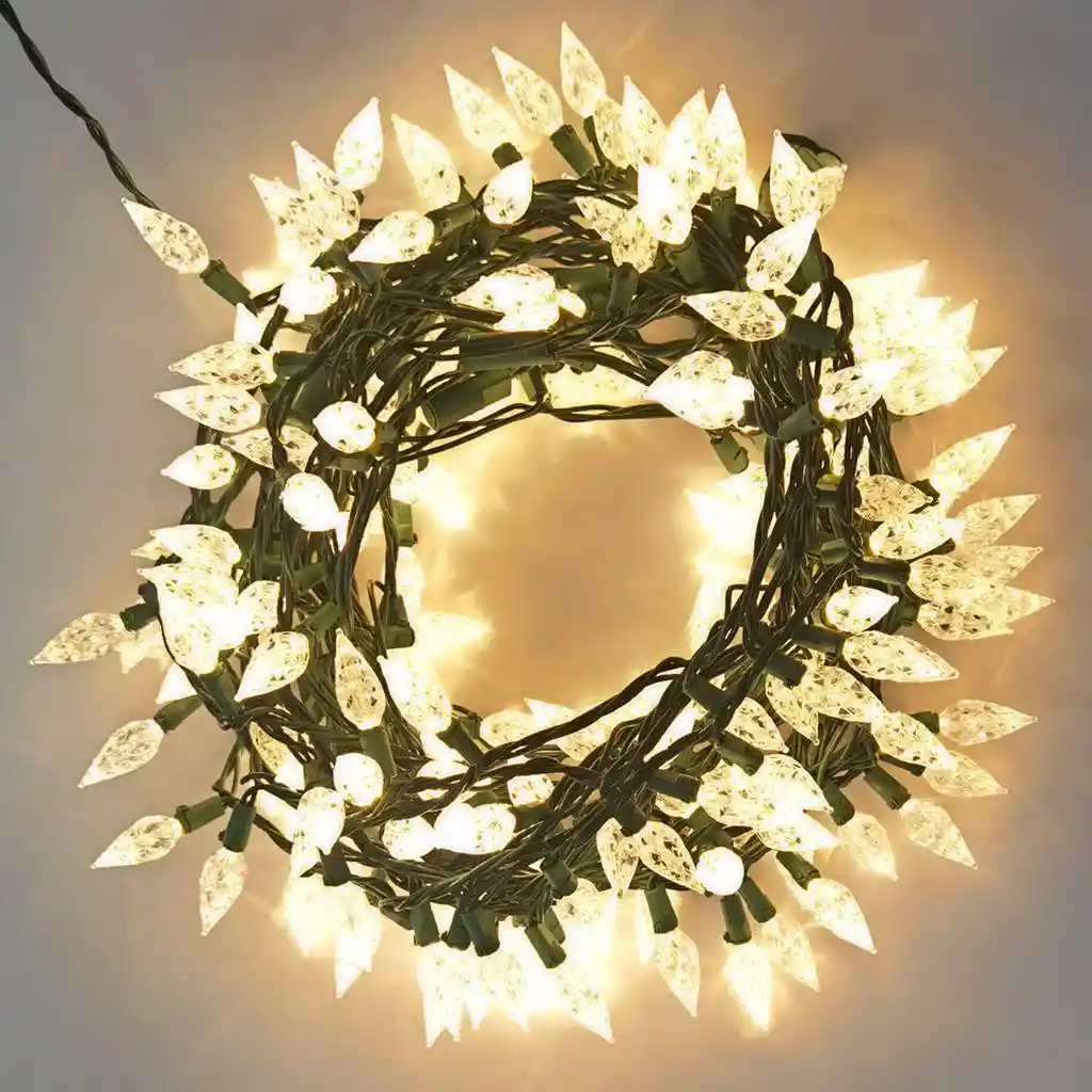 Luces Led C6 De Colores Cambiantes Con Corte De Diamante 200 Luces Para Interiores Y Exteriores