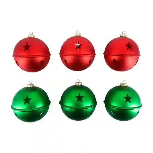 Set De Esferas Navideñas En Colores Surtidos 6 Unidades
