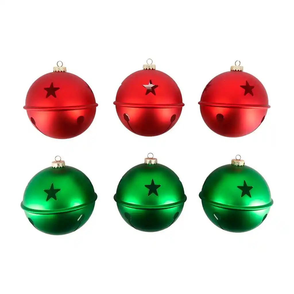 Set De Esferas Navideñas En Colores Surtidos 6 Unidades