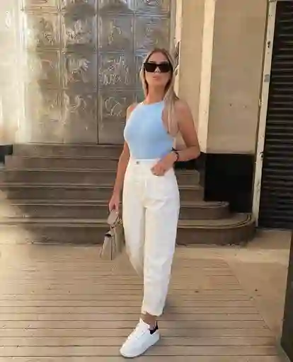 Crop Top Dior Azul Bebe