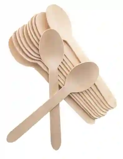 Cucharas Madera 16 Cms X 100 Unds