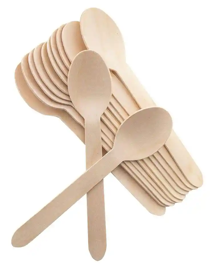 Cucharas Madera 16 Cms X 100 Unds