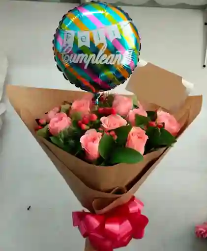 Rosas Con Globo