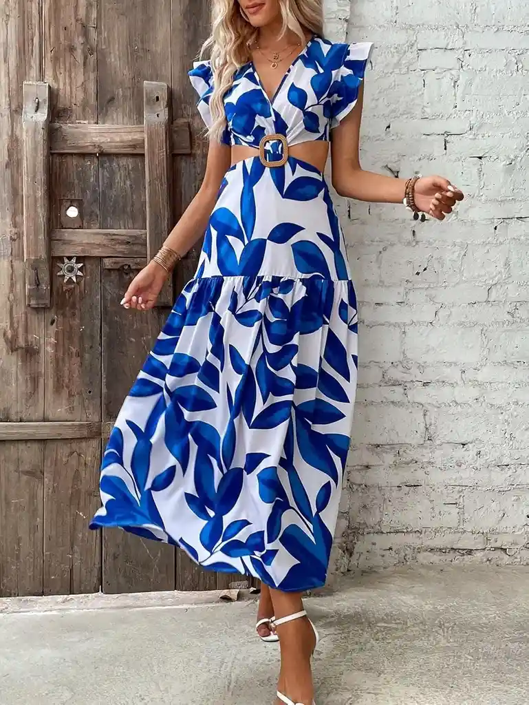 Vestido Largo De Verano Casual Talla L / Xl
