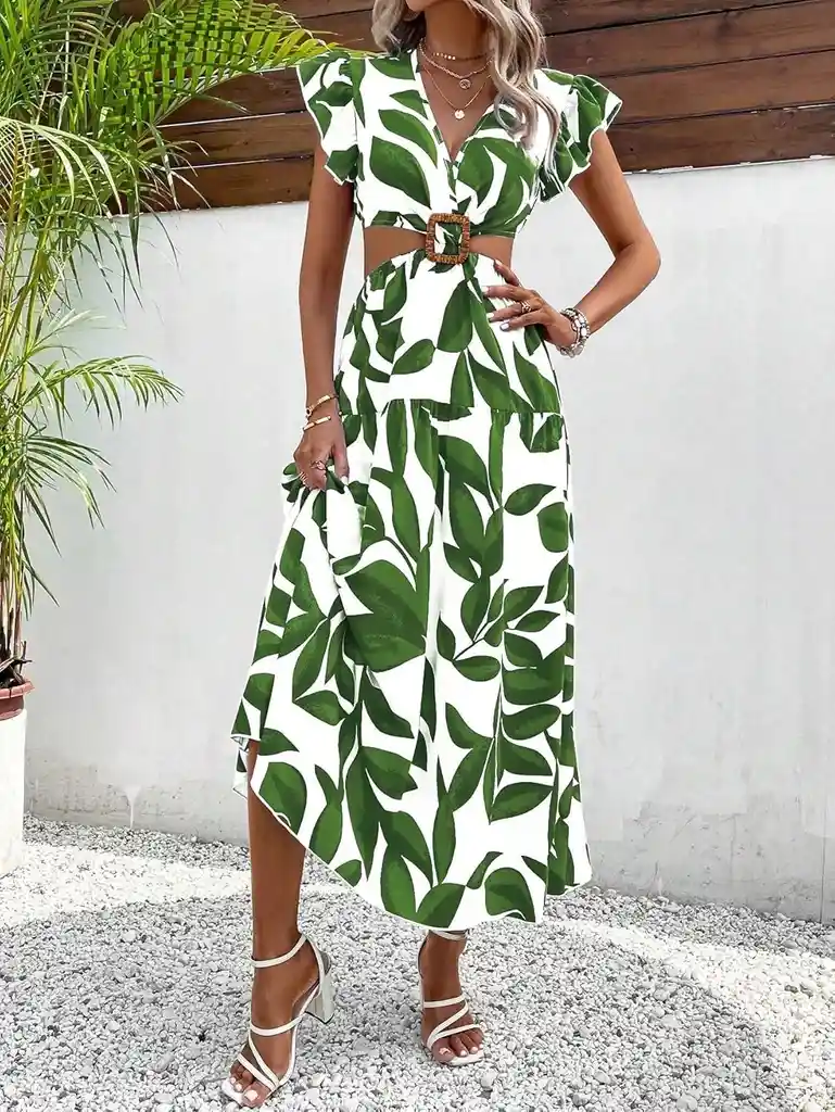 Vestido Largo De Verano Casual Talla L / Xl