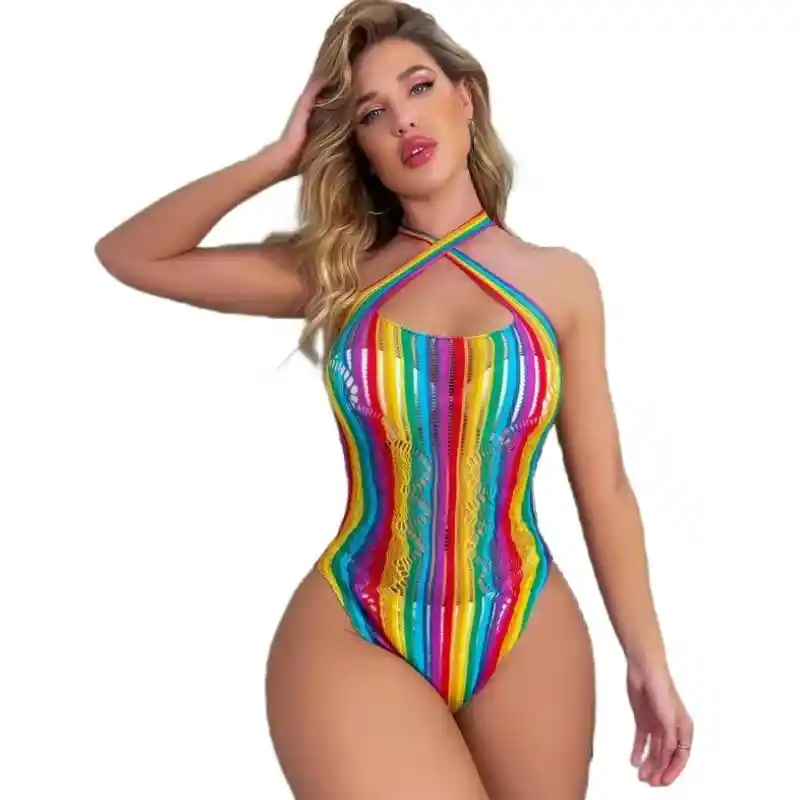 Lencería De Malla Para Mujer, Lencería Sexy De Malla