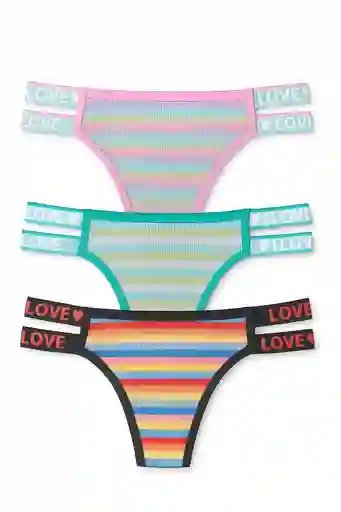 Dos Pantys Hilo En Algodon Clores Surtidos Talla S