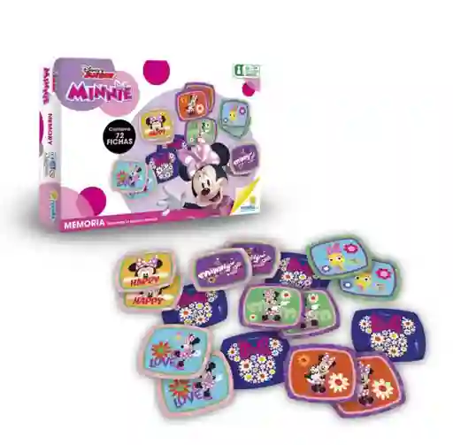 Juego De Mesa De Memoria Minnie Marca Ronda Original