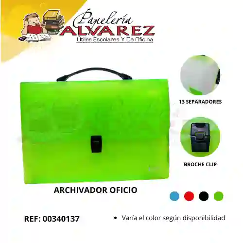 Archivador 13 Bolsillos Klipp Oficio Mate