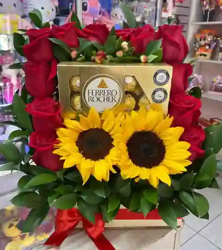 Ramo De Rosas Ygirasoles
