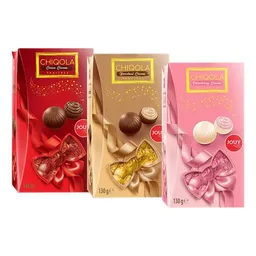 Estuche Hexagonal Chiqola Cacao - Strawberry X130gr