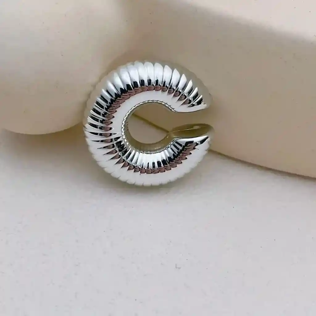 Earcuff Lineas Plateado