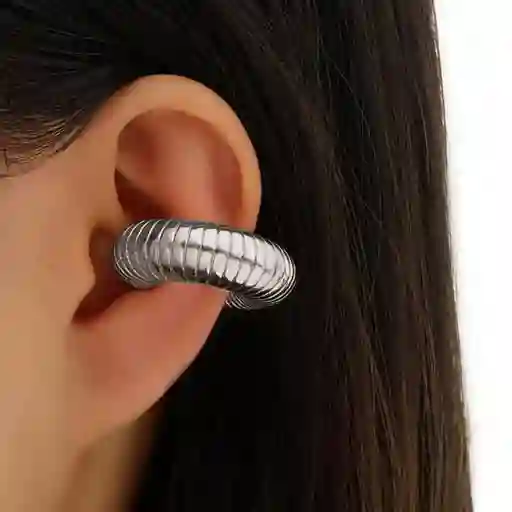 Earcuff Lineas Plateado