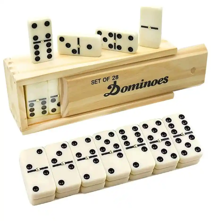 Domino Pequeño De Madera Double Juego De Mesa