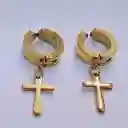 Aretes A Presion Dorados