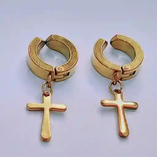 Aretes A Presion Dorados