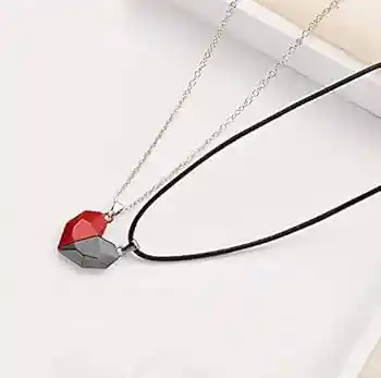 Collares De Pareja Rojo Y Negro