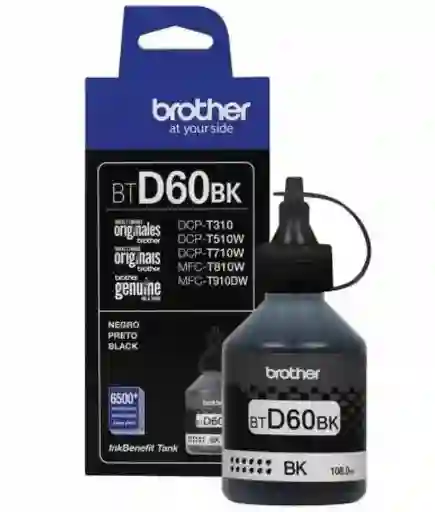 Botella De Tinta Brother Btd60bk Negra Original