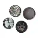 Grinder Metalico Plateado 3 Partes
