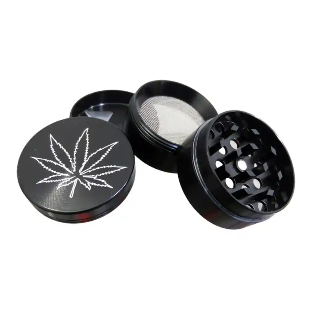 Grinder Metalico Plateado 3 Partes