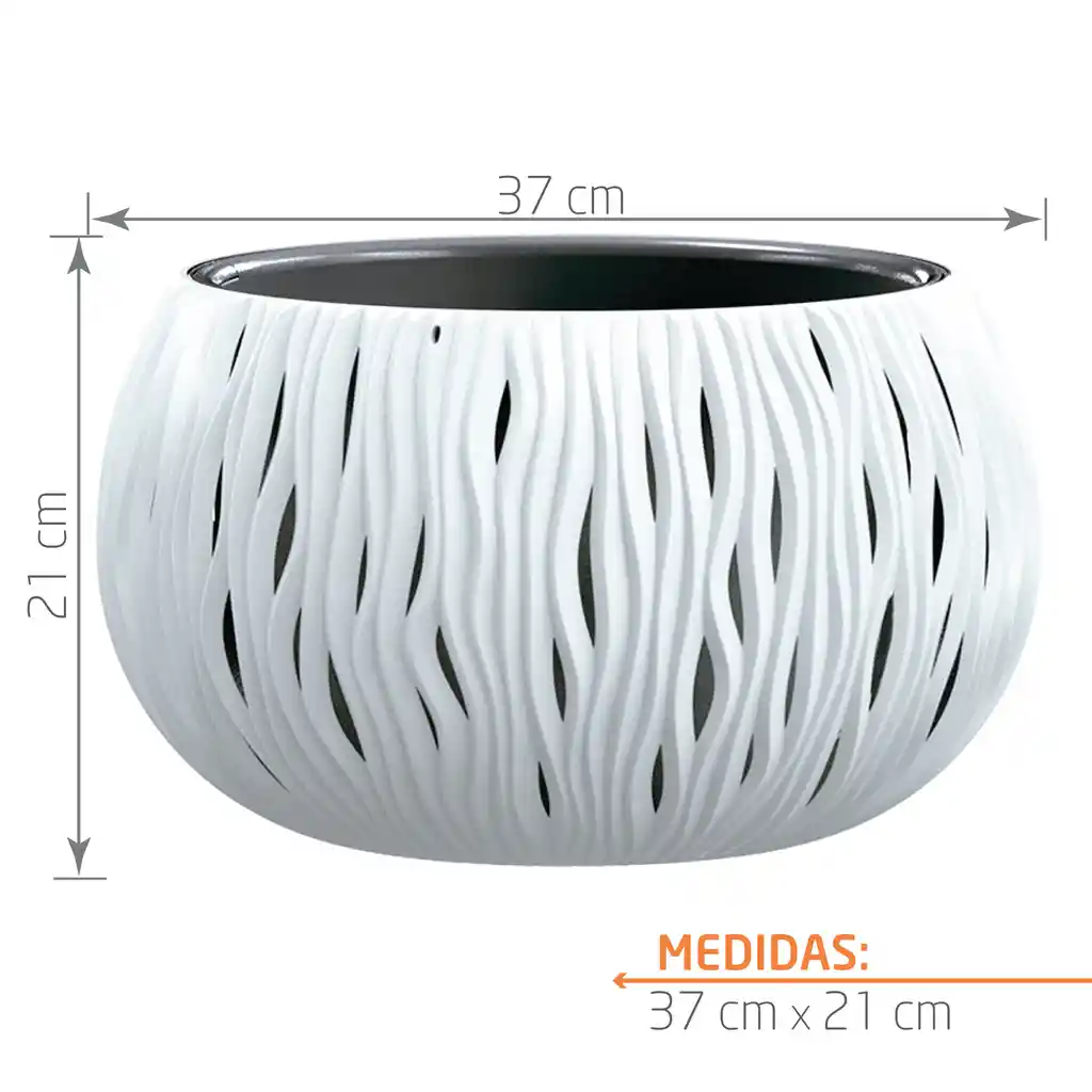 Matera Sandy Bowl 37 Cm Blanco