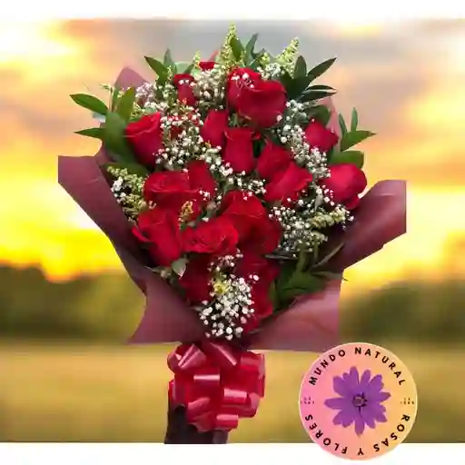 Flores Arreglo De 24 Rosas En Escala