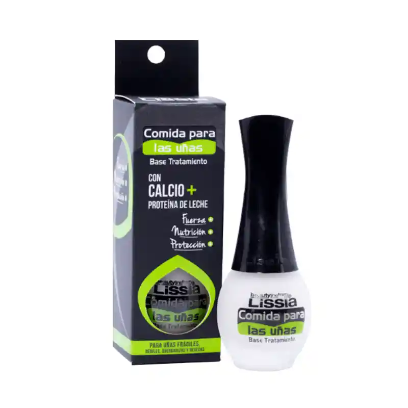 Esmalte Para Uñas, Comida Las Uñas Base Tratamiento Con Calcio + Proteina De Leche Marca Lissia