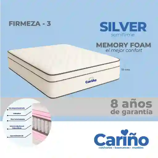 Silver Cama Doble 1.40 X 1.90