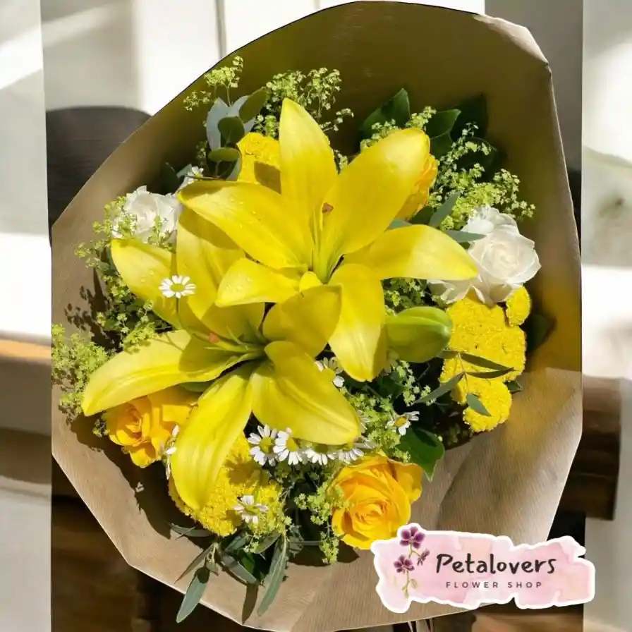 Flores Bouquet De Lirios Radiante