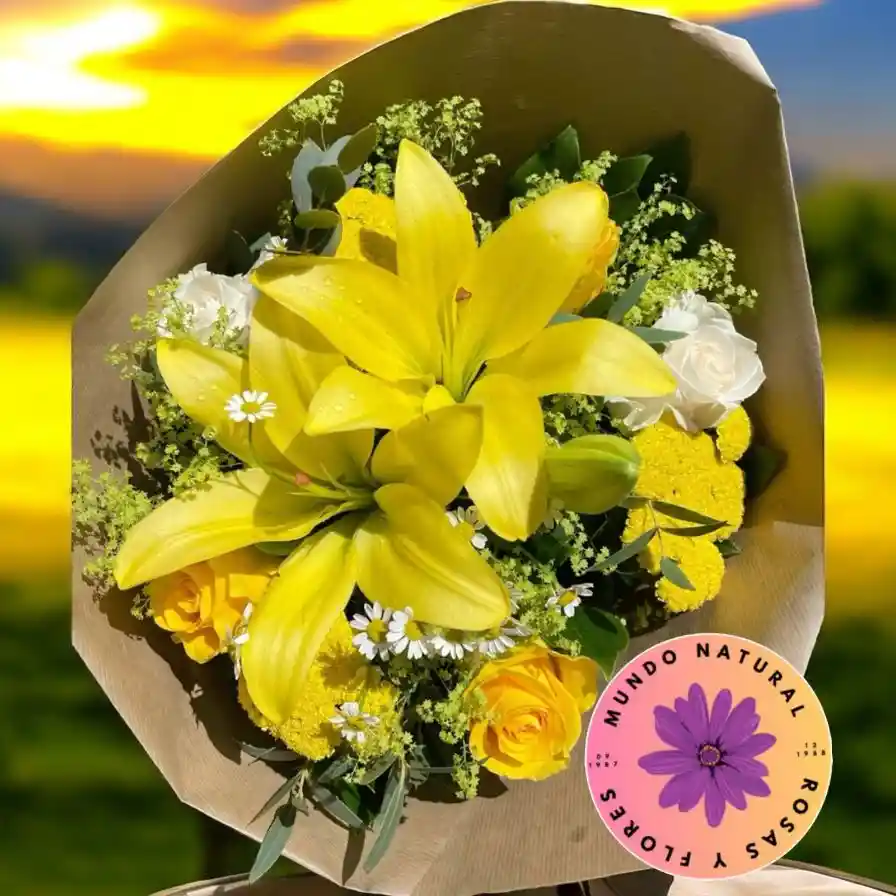 Flores Bouquet De Lirios Radiante