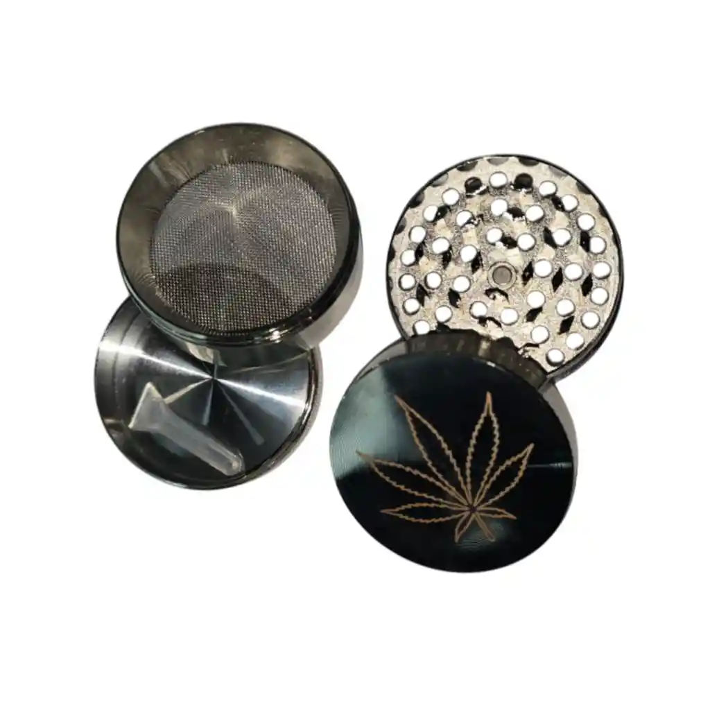 Grinder Metalico Plateado 3 Partes