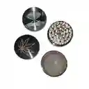 Grinder Metalico Plateado 3 Partes