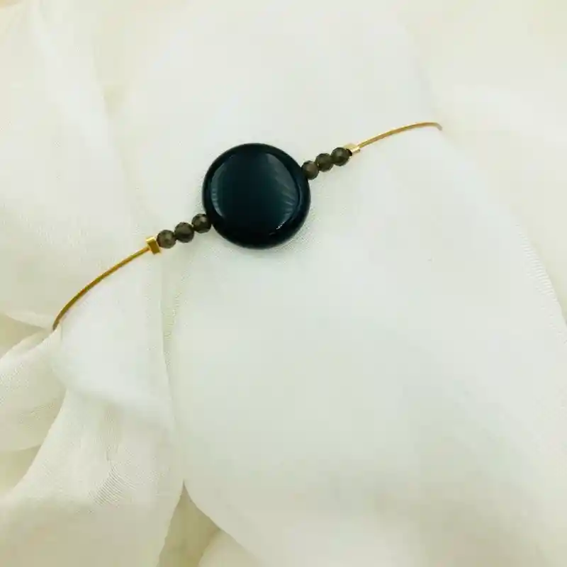 Pulsera Piedras Obsidiana