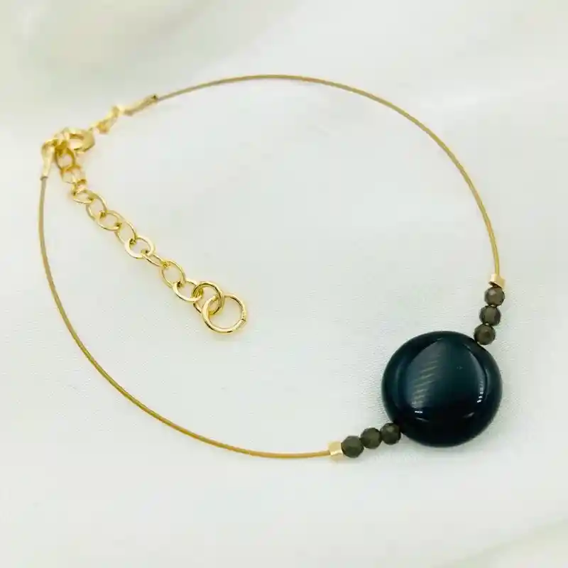 Pulsera Piedras Obsidiana