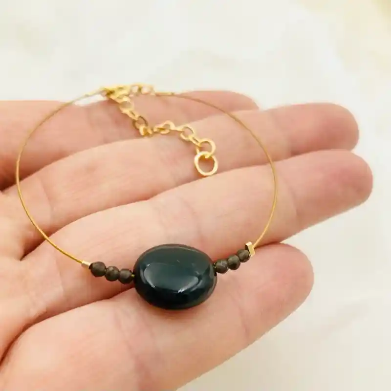 Pulsera Piedras Obsidiana
