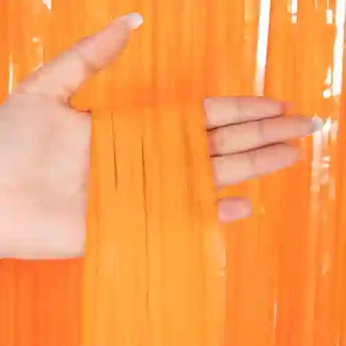 Cortina Para Fiesta Naranja Neon